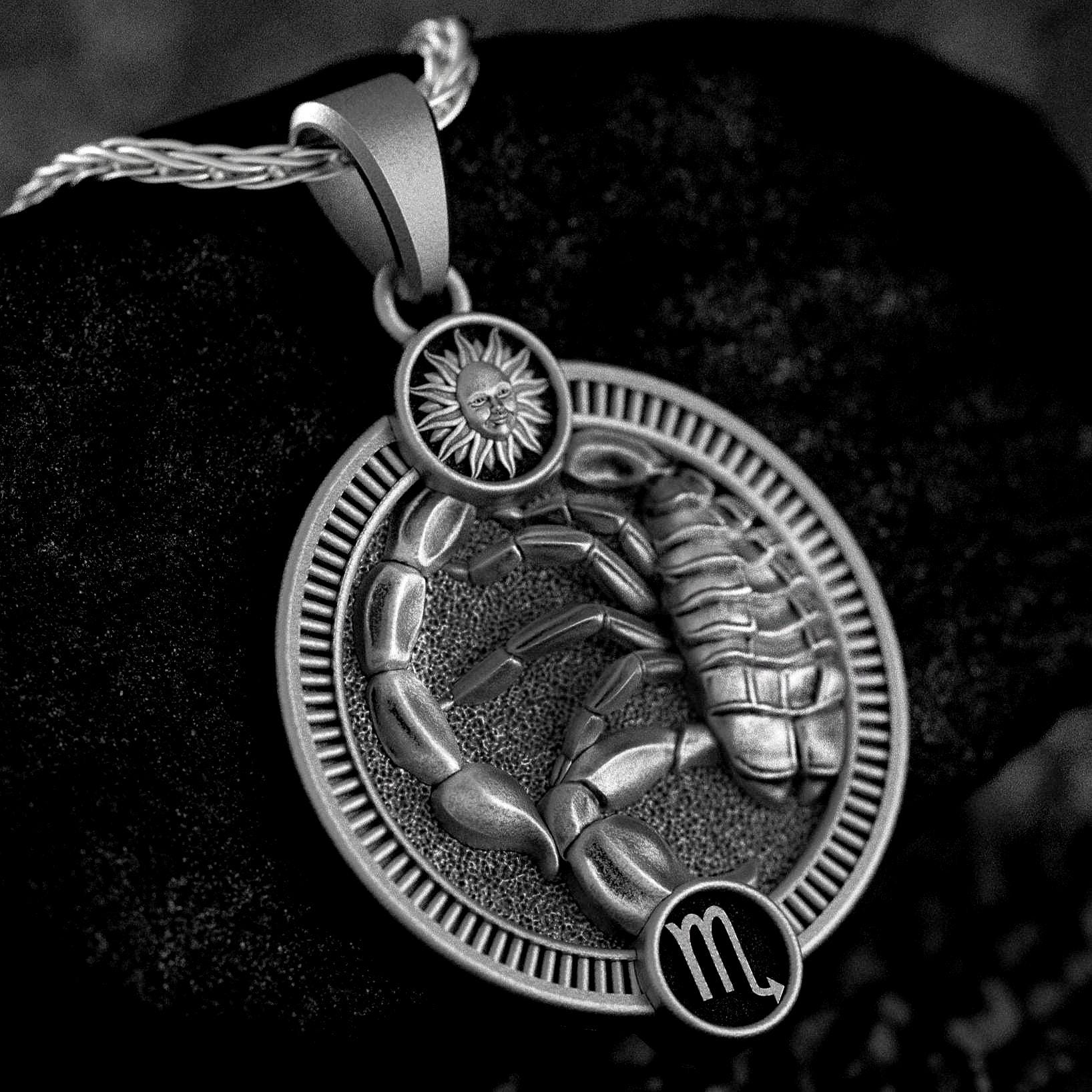 Scorpio Pendant – Zodiac Scorpion and Celestial Symbol