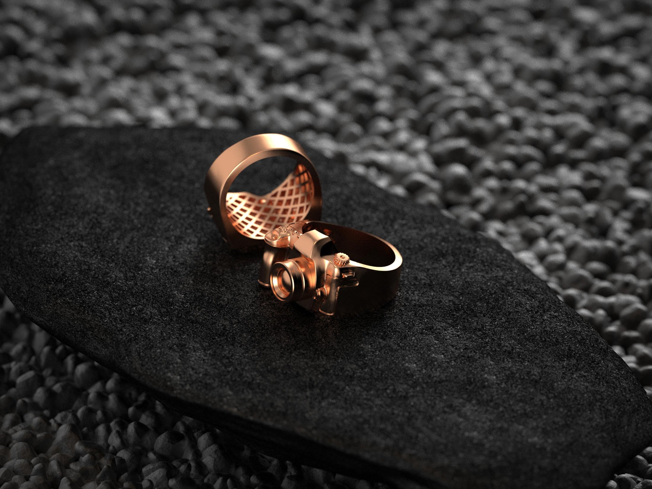 Camera Ring for Photographers – Sterling Silver DSLR-Inspired Ring for Photography Lovers, Creatives & Gift for Him