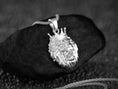 Load image into Gallery viewer, Sterling Silver Crowned Lion Pendant