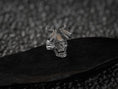 Load image into Gallery viewer, Demon Skull Ring with Horns – Gothic Devil Head Jewelry, Dark Fantasy Biker Ring, Occult Skull Band