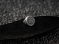 Bild in Galerie-Betrachter laden, Christian Monogram Ring – Sterling Silver Cross Engraved Signet Ring Symbolic Jewelry