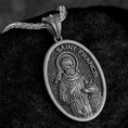 Bild in Galerie-Betrachter laden, Saint Francis Pendant – Sterling Silver Patron Saint of Animals Catholic Medal Necklace