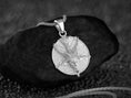 Load image into Gallery viewer, Dark gothic pendant in rhodium plated finish.