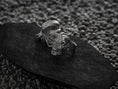 Load image into Gallery viewer, Demon Skull Ring with Horns – Gothic Devil Head Jewelry, Dark Fantasy Biker Ring, Occult Skull Band