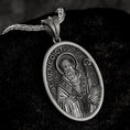 Load image into Gallery viewer, Saint Benedict Pendant – Sterling Silver Catholic Medal Necklace Patron Saint of Protection