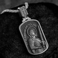 Load image into Gallery viewer, Saint Martin of Tours Dog Tag Pendant – Sterling Silver Catholic Medal Necklace Patron Saint Soldiers