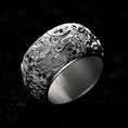 Load image into Gallery viewer, Gothic Cross Ring – Sterling Silver Medieval Christian Band, Ornate Religious Symbolic Jewelry for Men