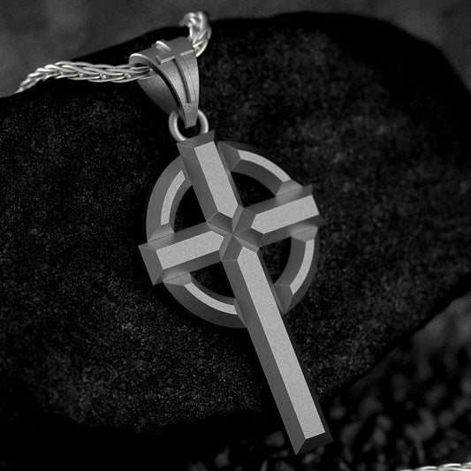 Celtic Cross Pendant – Sterling Silver Christian Necklace Symbol of Faith and Irish Heritage