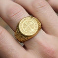 Load image into Gallery viewer, Saint Benedict Ring - Gold