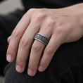Bild in Galerie-Betrachter laden, Valhalla Awaits Me Ring – Sterling Silver Viking Norse Mythology Band with Runes