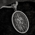 Bild in Galerie-Betrachter laden, Saint Roch Pendant – Sterling Silver Catholic Medal Necklace Patron Saint of Healing & Protection