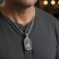 Load image into Gallery viewer, Saint Francis Dog Tag Pendant – Sterling Silver Catholic Medal Necklace Patron Saint of Animals