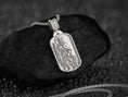Load image into Gallery viewer, Saint Roch Dog Tag Pendant – Sterling Silver Catholic Medal Necklace Patron Saint of Healing and Protection