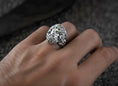 Bild in Galerie-Betrachter laden, Zeus Head Ring – Greek God of Thunder Jewelry, Mythological King of Olympus Signet, Silver Greek God Ring