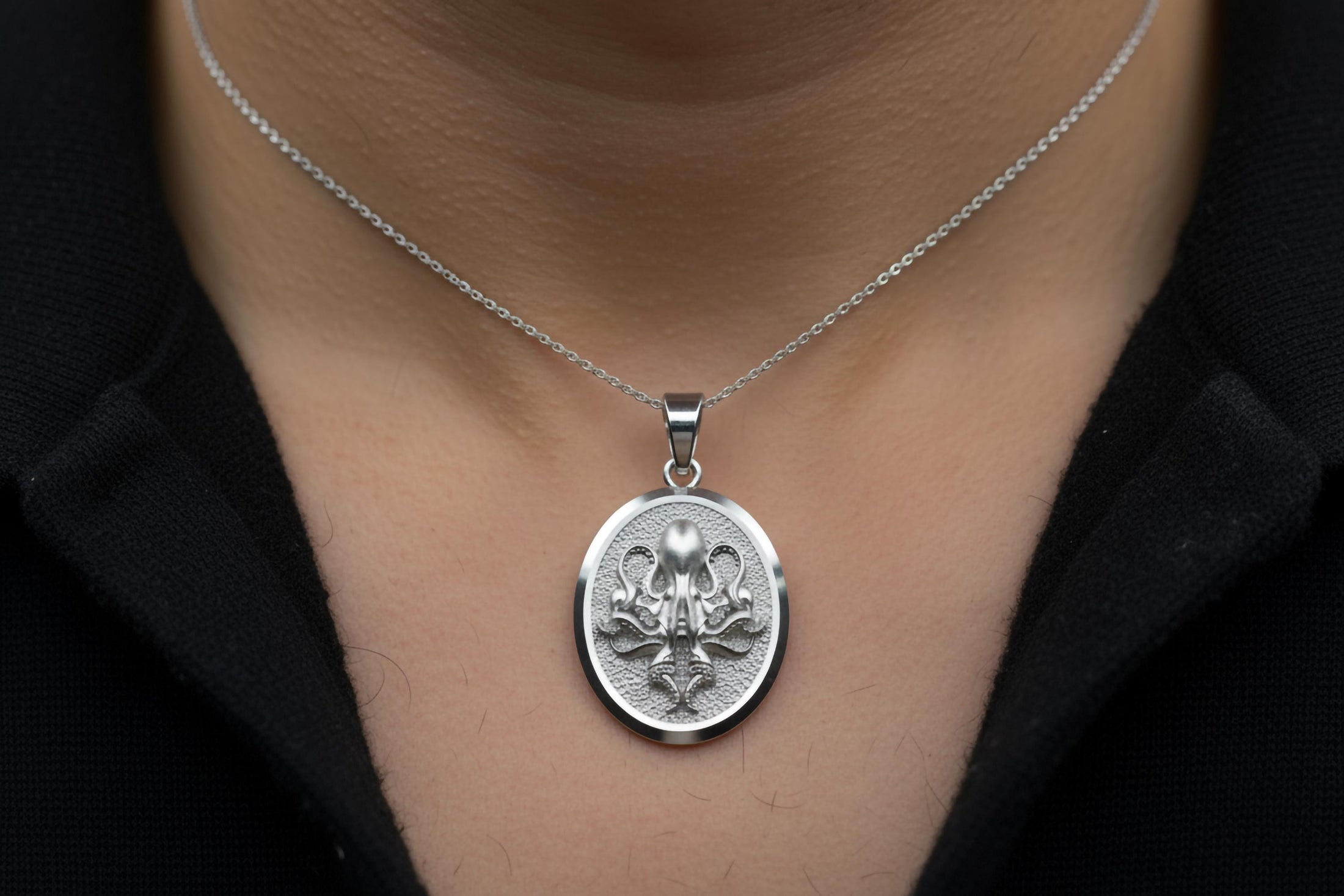 14K Gold Personalized Octopus Pendant Jewelry Christmas Gift For Him, Her Animal Pendant Necklace, Yellow Gold