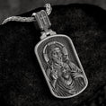 Load image into Gallery viewer, Sacred Heart of Jesus Pendant – Sterling Silver Catholic Medal Necklace Symbol of Love and Protection