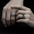 Bild in Galerie-Betrachter laden, Valhalla Awaits Me Ring – Sterling Silver Viking Norse Mythology Band with Runes