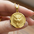 Load image into Gallery viewer, Gold Tiger Pendant - Engravable