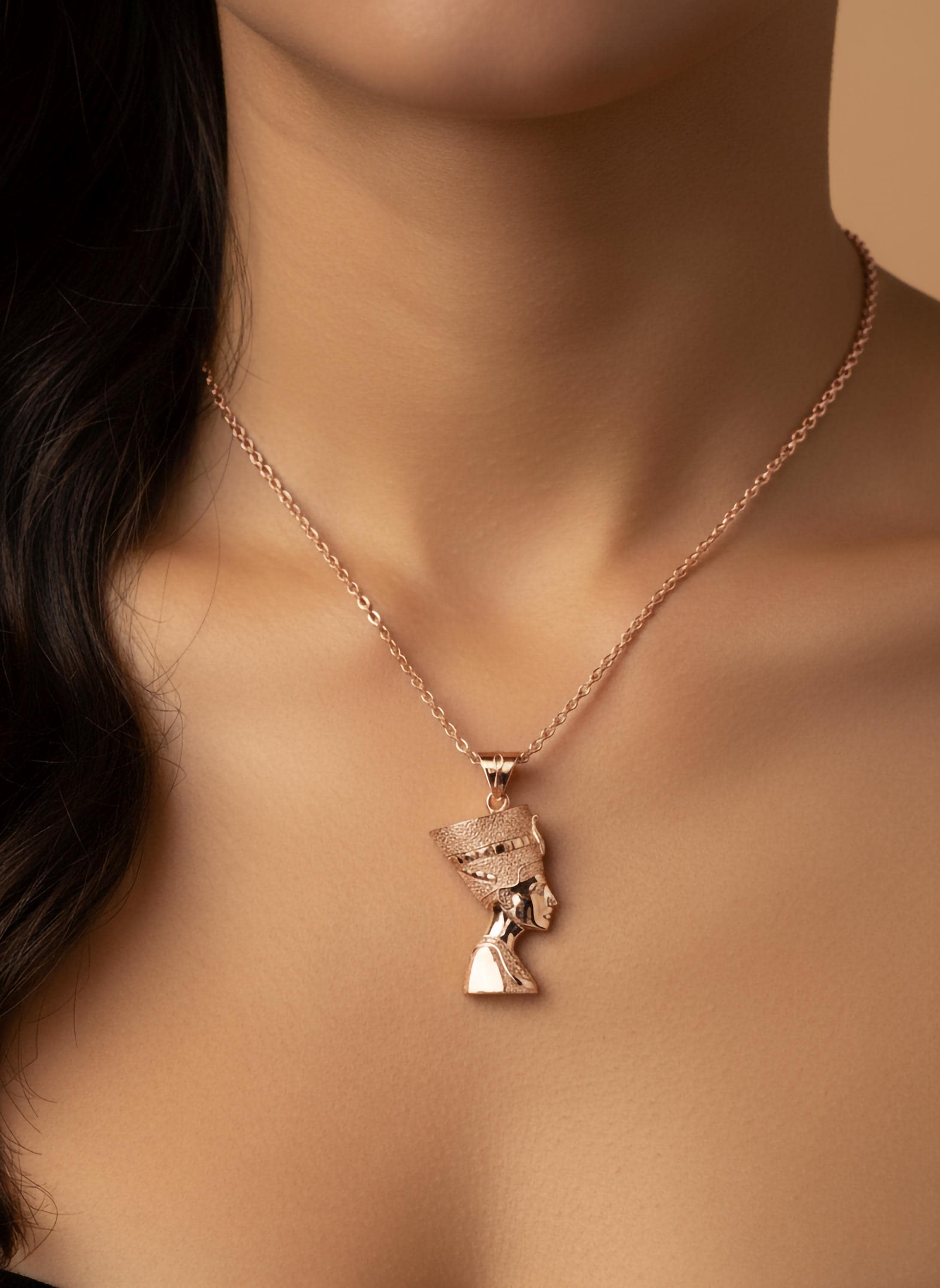 Gold Nefertiti Pendant