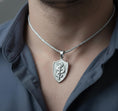 Load image into Gallery viewer, Sword and Serpent Shield Pendant – 925 Silver Medieval Knight Necklace, Protection Amulet for Men