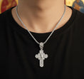 Load image into Gallery viewer, Orthodox Cross Pendant – 925 Sterling Silver Jesus and Archangel Necklace, Christian Faith Jewelry for Men