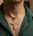 Load image into Gallery viewer, Orthodox Cross Pendant – 925 Sterling Silver Jesus and Archangel Necklace, Christian Faith Jewelry for Men