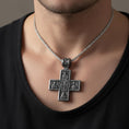 Load image into Gallery viewer, Byzantine Cross Pendant – 925 Silver Jesus and Virgin Mary Necklace, Orthodox Christian Faith Jewelry