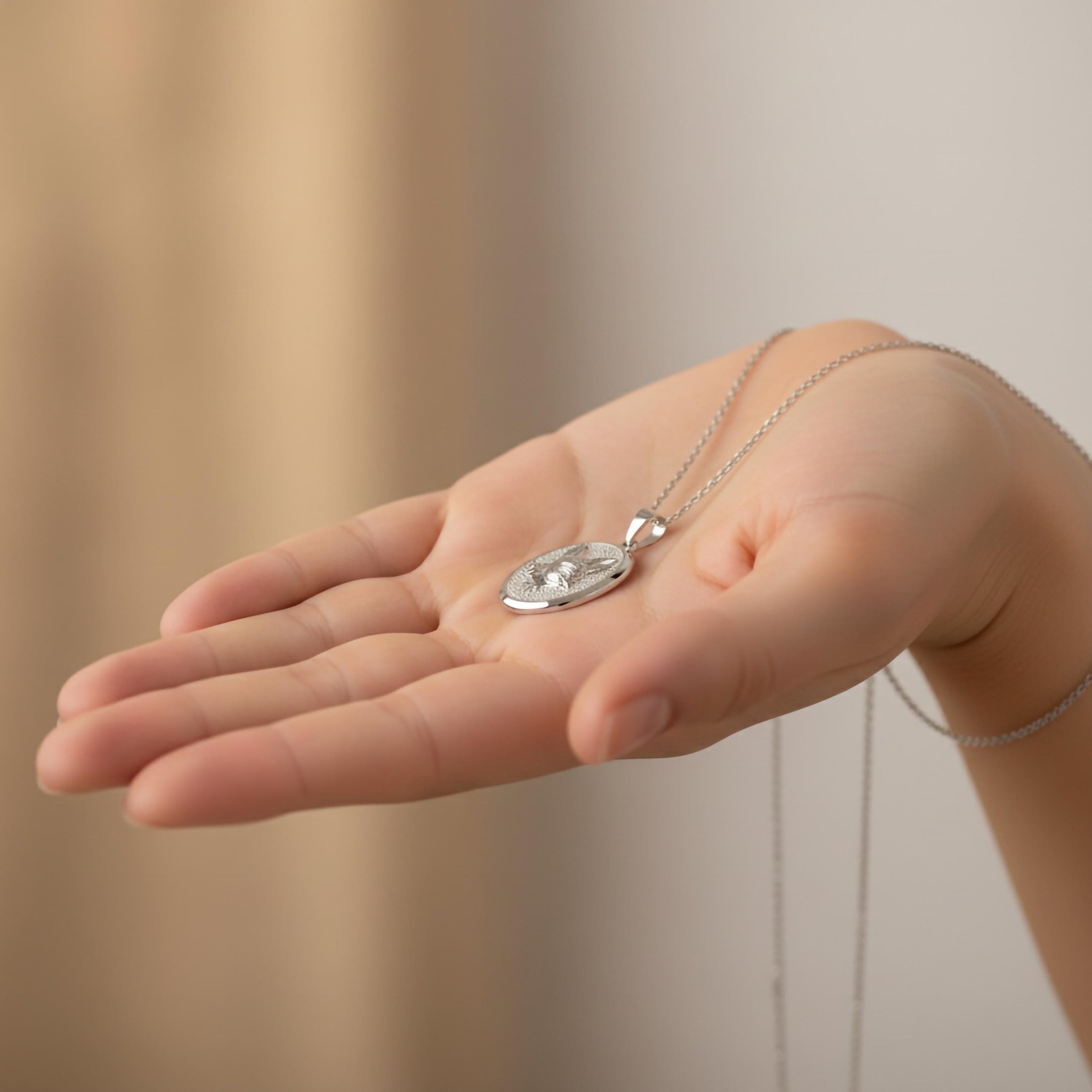 Gold Fox Pendant - Engravable