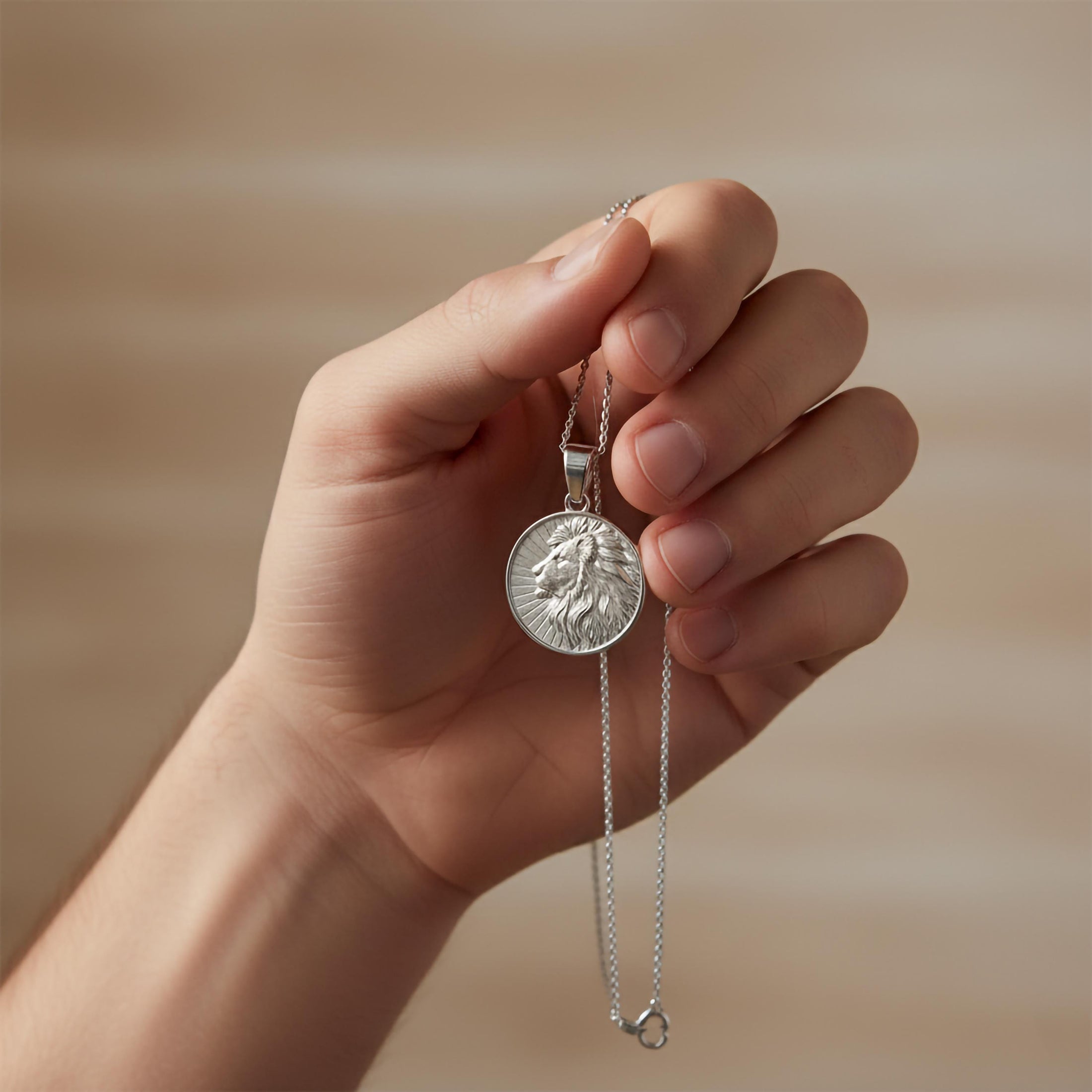 Gold Lion Of Judah Pendant - Engravable