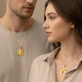 Load image into Gallery viewer, Gold Bull Pendant - Engravable