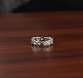 Bild in Galerie-Betrachter laden, Honeycomb Eternity Ring – 925 Silver or Solid Gold Hexagon Band, Geometric Diamond Ring for Men & Women