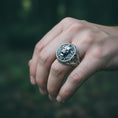 Load image into Gallery viewer, Lion with Lucky Horseshoe Ring