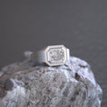 Load image into Gallery viewer, Octagonal Solitaire Ring – 925 Silver or Gold, Modern Men’s Signet with Brilliant Gemstone, Minimalist Jewelry