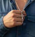 Load image into Gallery viewer, Crucifix Jesus Pendant – 925 Sterling Silver Cross Necklace for Men, Christian Faith Jewelry, Catholic Gift