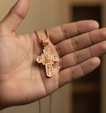 Load image into Gallery viewer, Orthodox Cross Pendant – 925 Sterling Silver Jesus and Archangel Necklace, Christian Faith Jewelry for Men