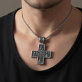 Load image into Gallery viewer, Byzantine Cross Pendant – 925 Silver Jesus and Virgin Mary Necklace, Orthodox Christian Faith Jewelry