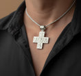 Load image into Gallery viewer, Byzantine Cross Pendant – 925 Silver Jesus and Virgin Mary Necklace, Orthodox Christian Faith Jewelry