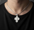 Load image into Gallery viewer, Saint Michael Cross Pendant – 925 Silver Archangel Protection Necklace, Orthodox Christian Jewelry for Men