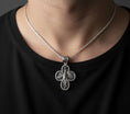 Load image into Gallery viewer, Saint Michael Cross Pendant – 925 Silver Archangel Protection Necklace, Orthodox Christian Jewelry for Men