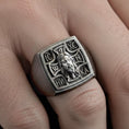 Load image into Gallery viewer, Christ Pantocrator Signet Ring – 925 Silver Orthodox Jesus Christ Ring, Christian Faith Jewelry for Men