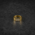 Bild in Galerie-Betrachter laden, Modern Diamond Band Ring – 925 Silver, Gold & Rose Gold Mens Ring, Minimalist Pavé Diagonal Design