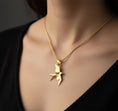Load image into Gallery viewer, Origami Swallow Pendant