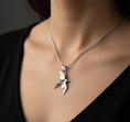 Load image into Gallery viewer, Origami Swallow Pendant