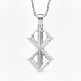 Bild in Galerie-Betrachter laden, Berserk Inspired Brand of Sacrifice Pendant – Sterling Silver Anime Mark Necklace