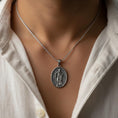 Load image into Gallery viewer, Oval Saint Paul Pendant – Sterling Silver Engravable Christian Medal Necklace