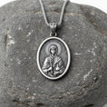 Load image into Gallery viewer, Oval Saint Anastasia Pendant – Sterling Silver Engravable Orthodox Christian Medal