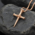 Load image into Gallery viewer, Crucifixion Nail Cross Pendant