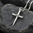 Load image into Gallery viewer, Crucifixion Nail Cross Pendant