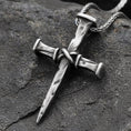 Load image into Gallery viewer, Crucifixion Nail Cross Pendant
