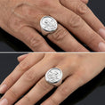 Load image into Gallery viewer, Saint Anastasia Signet Ring – Patron Saint of Healers & Prisoners Gift – Oxidized Silver, Gold Plated